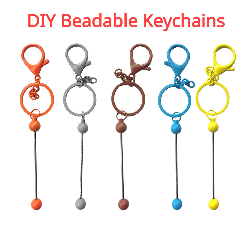 Wholesale Beadable Bar Metal DIY Keychain Bar